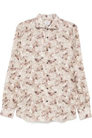 MAZZARELLI Leaf-print shirt