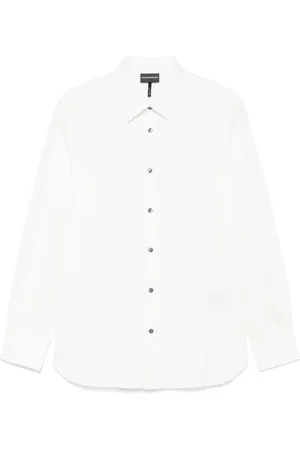Emporio Armani Jacquard-logo cotton shirt