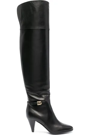 Dolce & Gabbana DG buckle knee-length boots