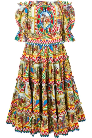 Dolce & Gabbana Sicilian Carretto print dress