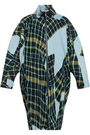 Issey Miyake Windswept Plaid coat