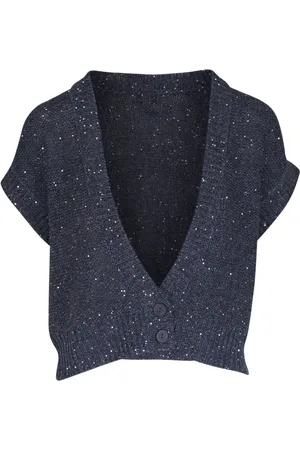 Kinross V-neck cropped top