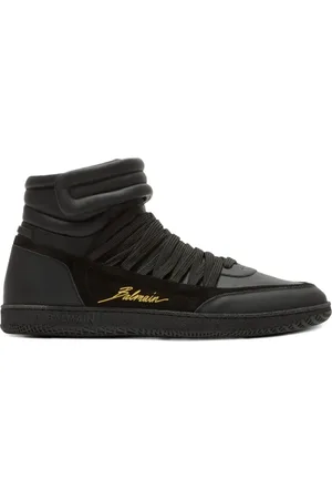 Balmain Leather-panelled trainers