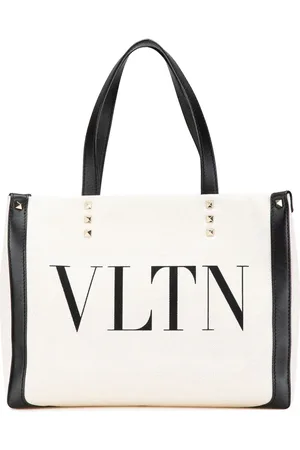 VALENTINO GARAVANI 2018-2024 Small Canvas Rockstud VLTN Tote satchel