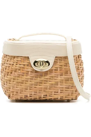 MARIA OLIVER Woven wicker-design crossbody bag