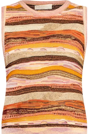 ULLA JOHNSON Striped cotton knitted top