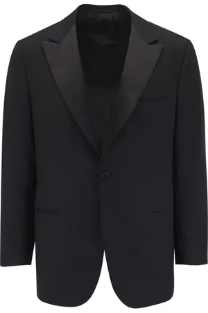Kiton Satin-trim blazer
