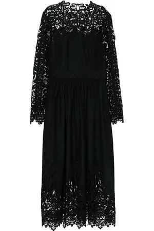ULLA JOHNSON Lace-trim maxi dress