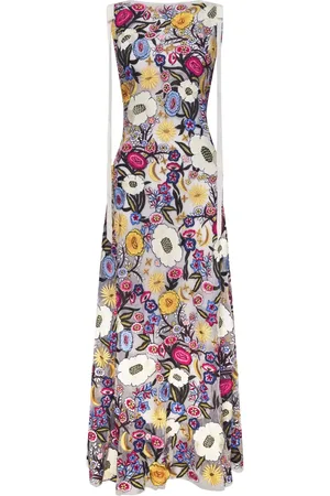 RACHEL GILBERT Lyra floral-embroidery gown