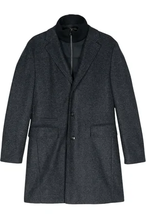 HUGO BOSS Herringbone layered coat