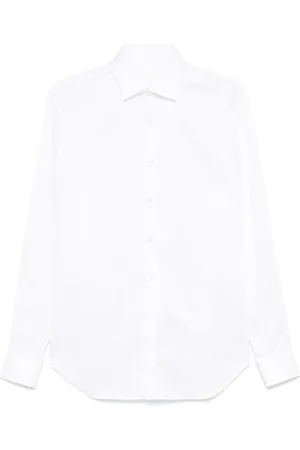 Xacus Spread-collar twill shirt