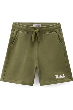 Woolrich Logo-embroidered cotton shorts