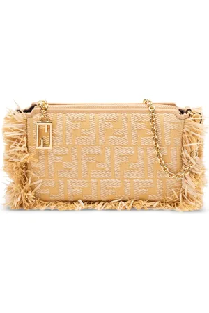 Fendi Baguette fringe-detail clutch bag