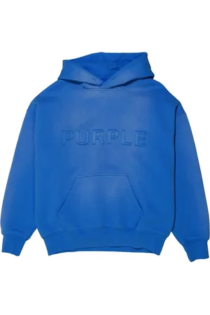 Purple Brand Logo-appliqué cotton hoodie