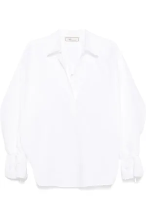 BLUMARINE Polo-collar poplin shirt