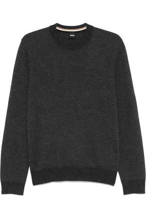 HUGO BOSS Patterned-jacquard sweater