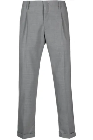 BRIGLIA Turn-up-hem pleated trousers
