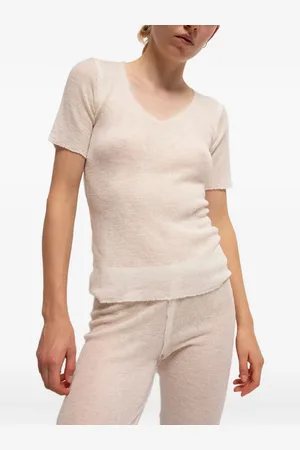 GUDRUN & GUDRUN Barbara short-sleeve V-neck top