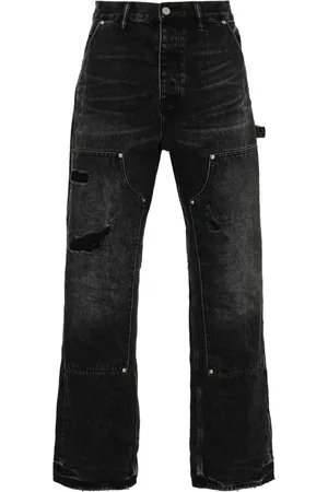 Purple Brand Rived-detail straight-leg jeans