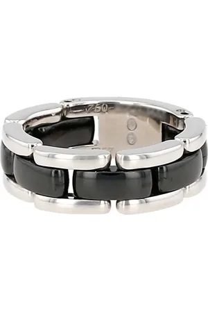 CHANEL Medium white gold Ultra ceramic ring