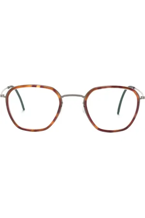 LINDBERG Tortoiseshell round-frame glasses