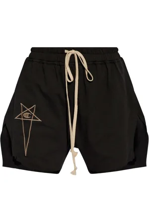 Rick Owens Logo-embroidered track shorts