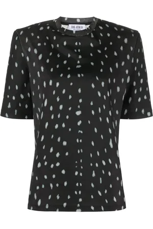 The Attico Bella abstract-print cotton T-shirt