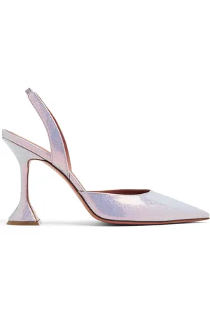 Amina Muaddi Holli 95mm leather slingback pumps