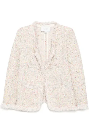 Giambattista Valli Frayed tweed jacket