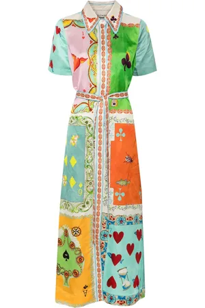 ALÉMAIS Rummy satin shirtdress