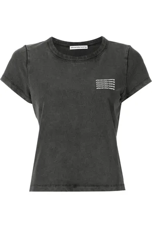 Alexander Wang Acid-wash logo T-shirt