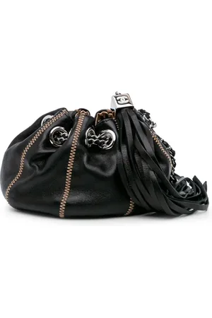CHANEL 2003-2004 Mini Lambskin and Satin Reversible Sac Cordon clutch bag
