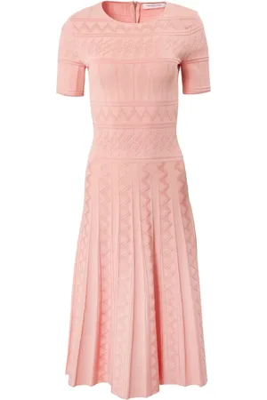 Carolina Herrera Pointelle-knit midi dress