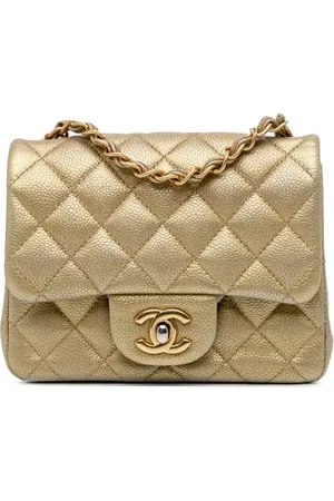 CHANEL 2015-2016 Mini Square Classic Caviar Single Flap crossbody bag