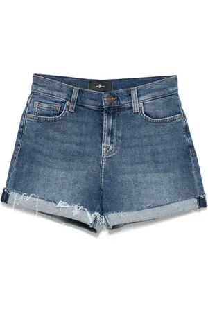 7 for all Mankind Mid-rise rolled shorts