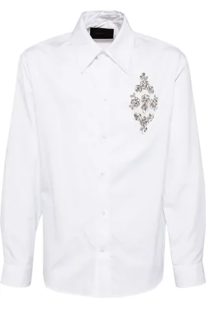 Simone Rocha Crystal-embellished poplin shirt