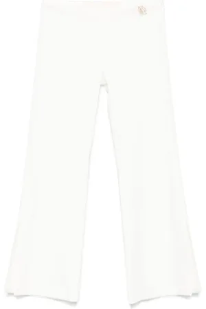 MISS BLUMARINE Logo-plaque trousers