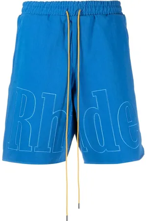Rhude Embroidered-logo drawstring shorts
