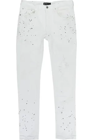 Purple Brand Paint-splattered jeans