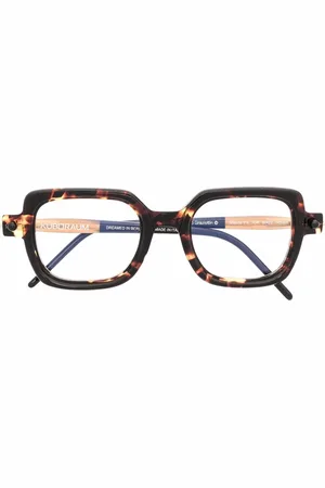 KUBORAUM Tortoiseshell-effect square-frame glasses