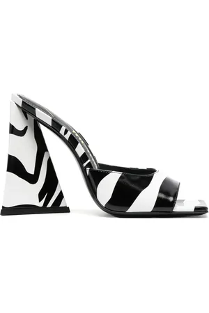 The Attico Devon zebra-print 115mm sandals