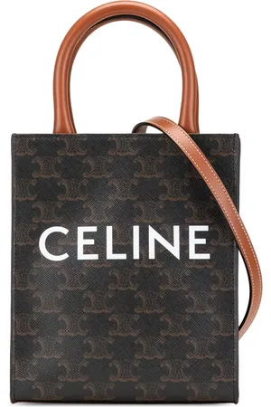 Céline 2021 Mini Triomphe Coated Canvas Vertical Cabas satchel