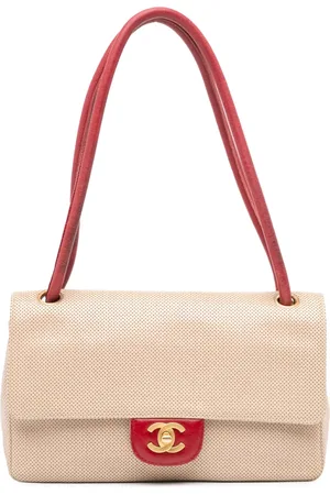 CHANEL 2000-2002 Medium CC Perforated Calfskin Single Flap shoulder bag