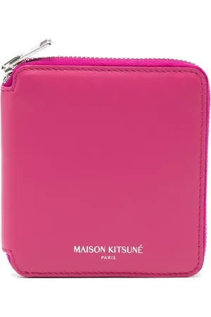 Maison Kitsuné Logo-print calf-leather wallet
