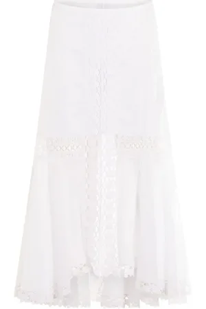 CHARO RUIZ IBIZA Crochet-panelled skirt