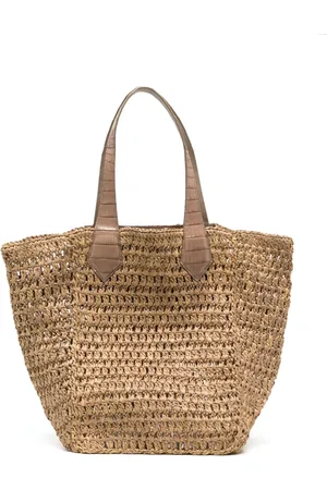 MARIA OLIVER Wicker interwoven-design tote bag
