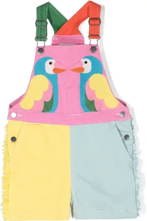 Stella McCartney Colour-block lovebird dungarees
