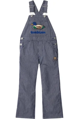 Burberry Striped denim dungarees