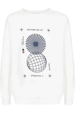 Ports V "ONE PLANET ONE LIFE" slogan print sweatshirt