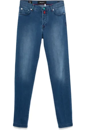 Kiton Logo-patch jeans